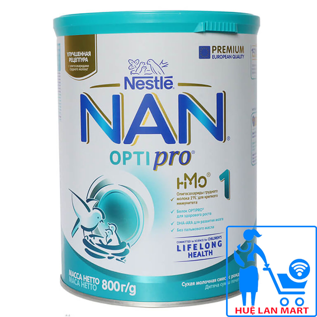 Sữa Bột Nestlé NAN Nga Optipro 1 - Hộp 800g (Dành cho trẻ 0~6 tháng tuổi)