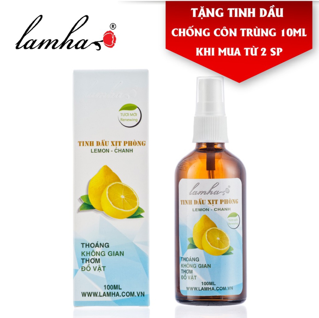 Xịt phòng tinh dầu Chanh 100ml Lam Hà