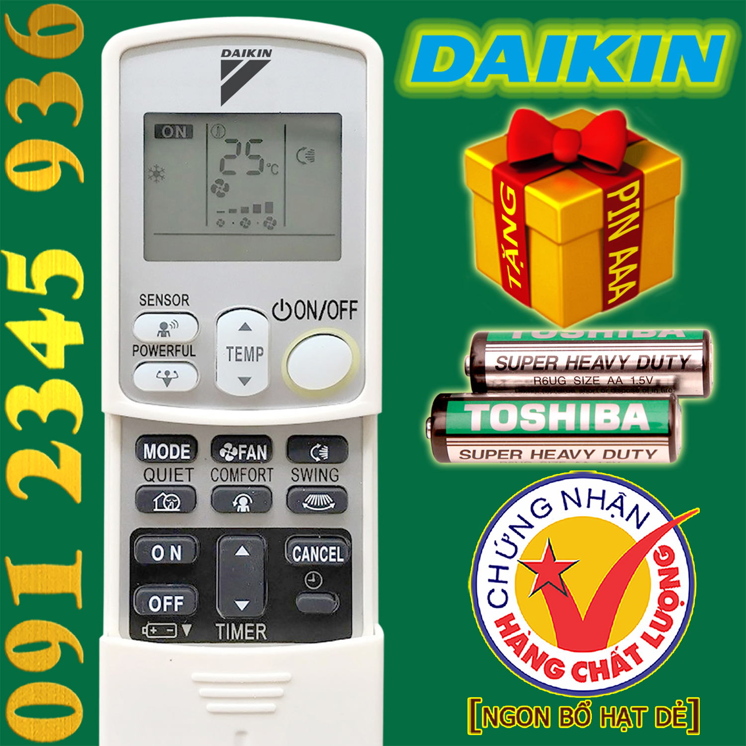 Điều khiển daikin cho điều hòa.