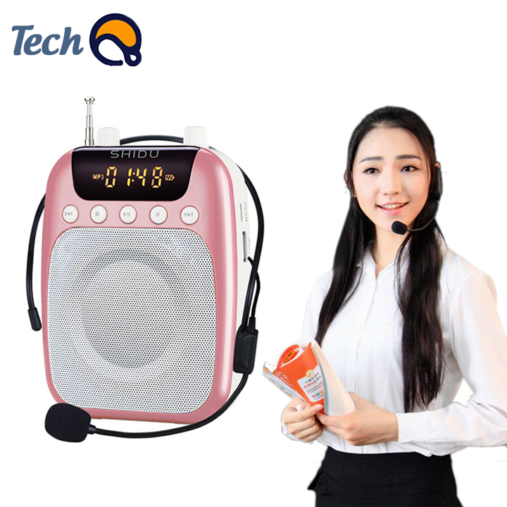 Máy trợ giảng SHIDU có dây cao cấp, máy trợ giảng cho giảng viên tích hợp màn hình kĩ thuật số radio, FM - Bảo hành 12 tháng