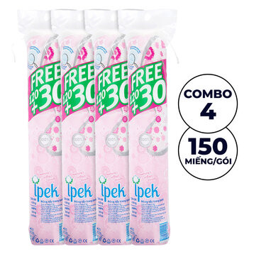 Bông Tẩy Trang Ipek Klasik Cotton Pads 100% Cotton Thiên Nhiên Thổ Nhĩ Kỳ 150 Miếng Tự Nhiên An Toàn - DuocmyphamDrAn.