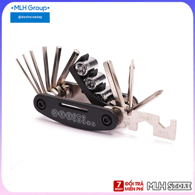 Bộ dụng cụ sửa chữa xe đạp MLH mini 15 in 1 đa năng tiện lợi mở nhiều đinh ốc các loại