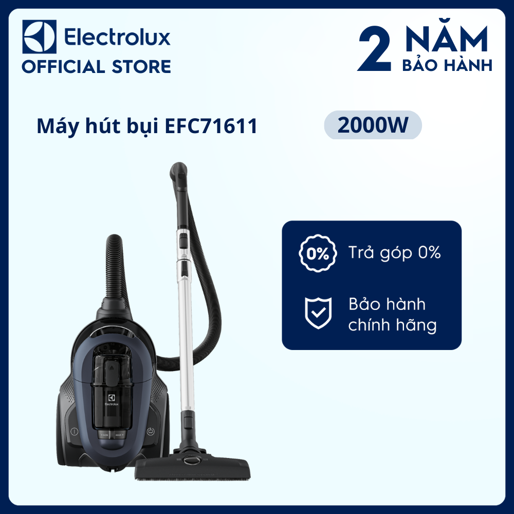  Máy hút bụi Electrolux UltimateHome 700 2000W - EFC71611 - Vệ sinh toàn diện làm sạch tối ưu di chuyển dễ dàng thuận tiện 