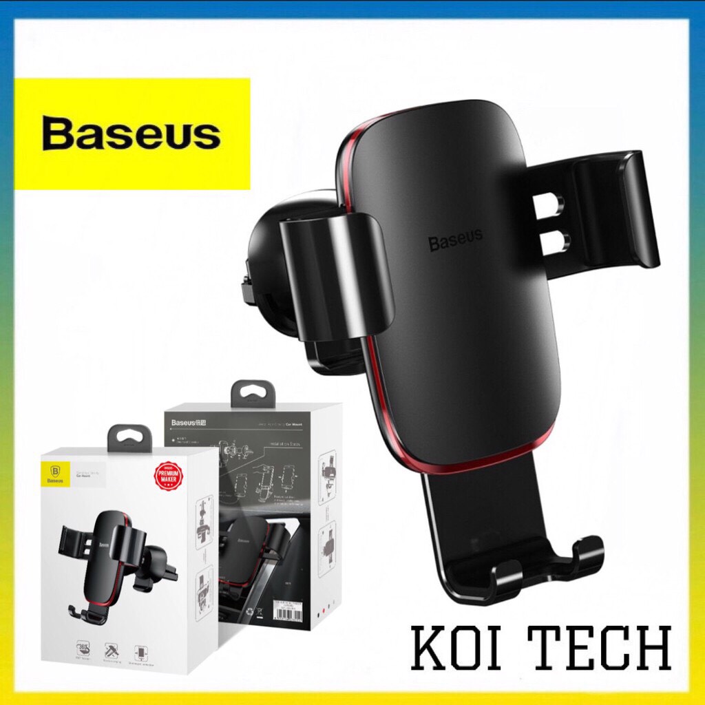 Giá đỡ hít điện thoại gắn cửa gió trên oto baseus suyl - d01 - kẹp iphone samsung ... trên ô tô xe hơi - koi tech