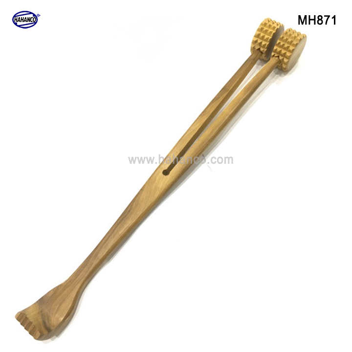 Cây đập & gãi lưng đầu tròn bằng gỗ thơm (Bách Xanh) - Để Phòng & Trị Bệnh - dụng cụ không thể thiếu cho mọi người - MH871 -HAHANCO