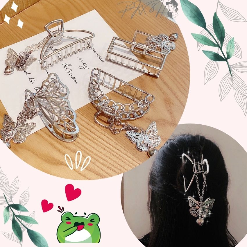 [FREESHIP+QUÀ 10K] Kẹp Tóc Càng Cua Nữ Hình Bướm Nhiều Kiểu Dáng Xinh Xắn Phong Cách Hàn Quốc Hot Trend 2021 - Phụ Kiện Xinh 3H. Giúp mái tóc bạn luôn gọn gàng và nổi bật và cuốn hút. Tặng buộc tóc Scunchies 10K với đơn hàng trên 50K