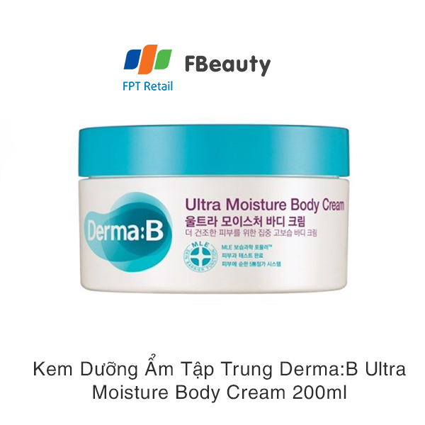 Kem Dưỡng Ẩm Tập Trung Derma:B Ultra Moisture Body Cream 200ml