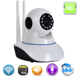 Camera giám sát  IP P2P Wifi thông minh chuẩn HD 720P siêu nét  xoay 360 độ kèm thẻ nhớ 32GB (Đen)