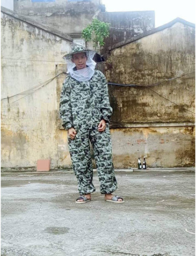 bộ quần áo bắt ong rừng ong nuôi"