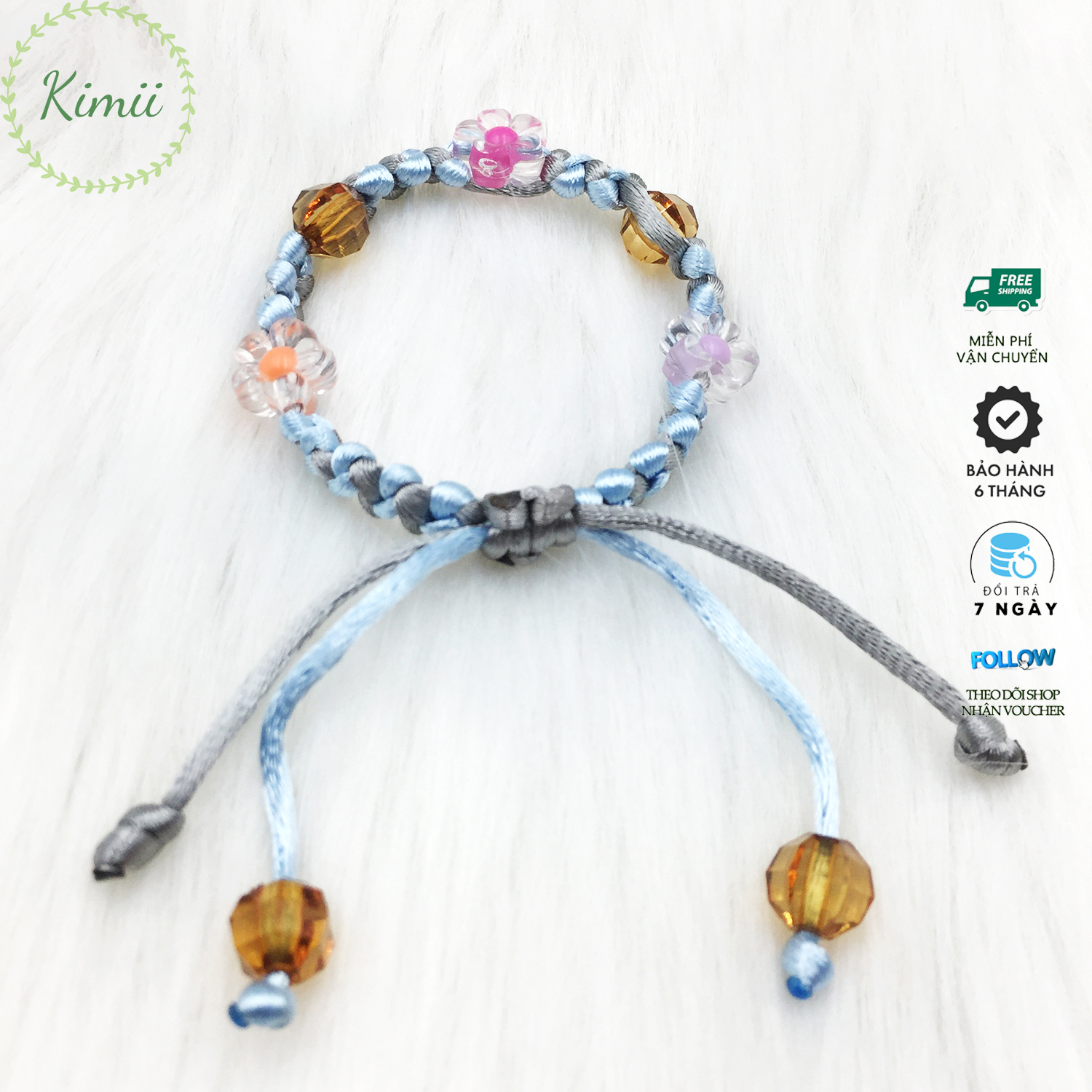 Vòng tay dây tim may mắn V141 Vòng tay handmade Vòng tay phong thủy