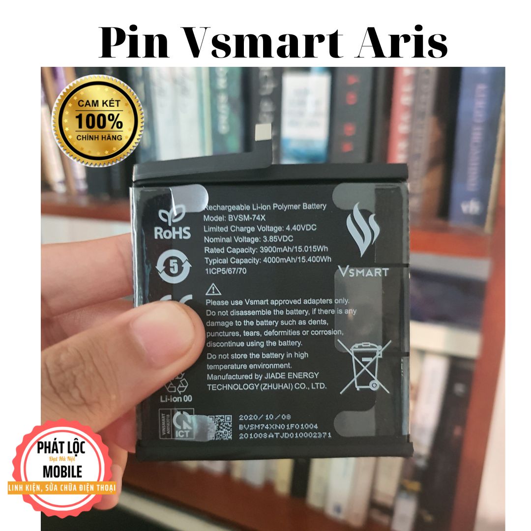 Pin vsmart aris/ aris pro zin chính hãng, dung lượng 4000mah, bvsm 74x, bảo hành 3 tháng