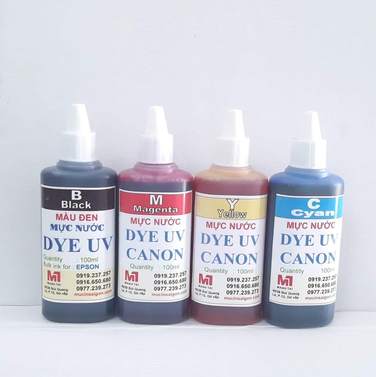 Mực nước canon dye uv 100ml - mực in phun màu canon dye uv dùng cho máy in phun màu canon / hp