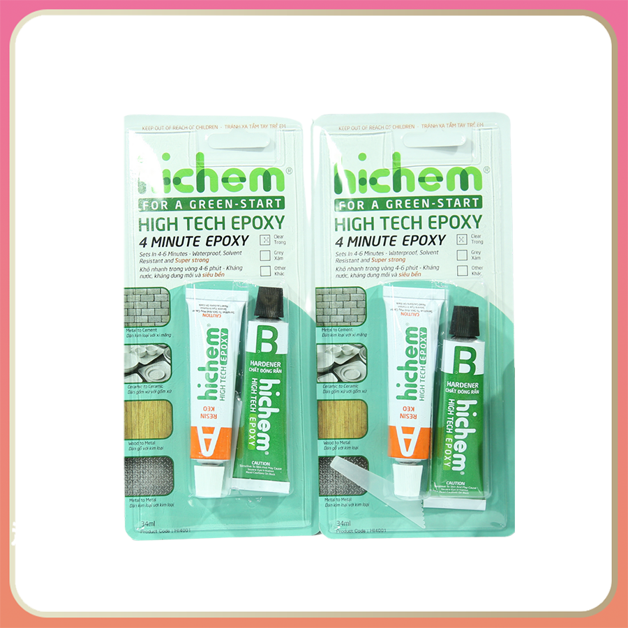 Keo A/B Hichem Epoxy High tech epoxy xám