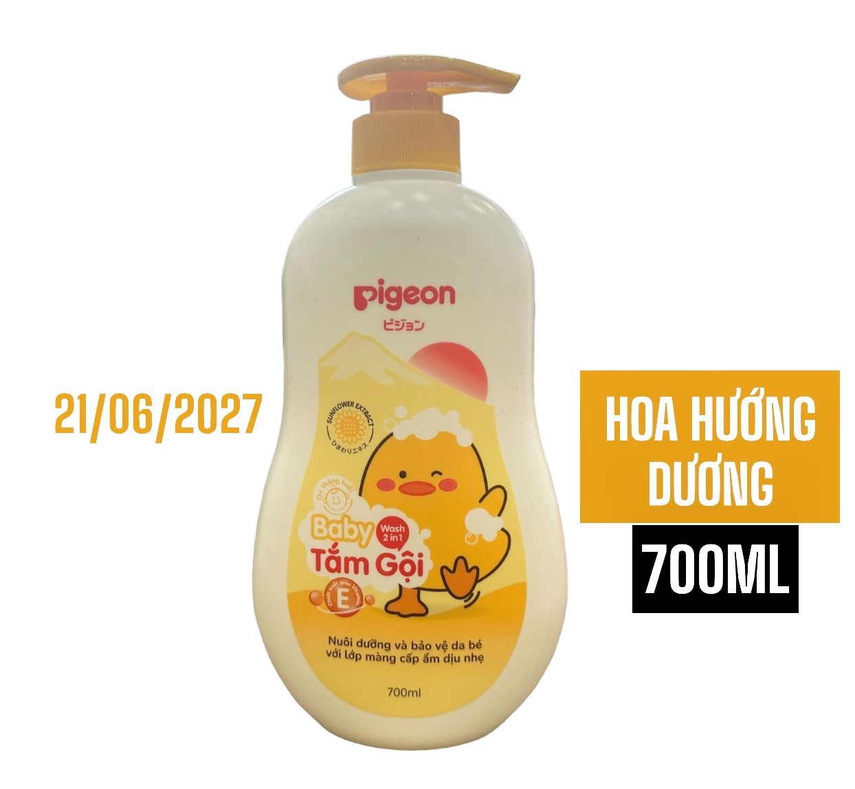 SỮA TẮM GỘI CHO BÉ PIGEON 2IN1 700ML PIGEON BABY SHAMPOO 2IN1 700ML (chai)