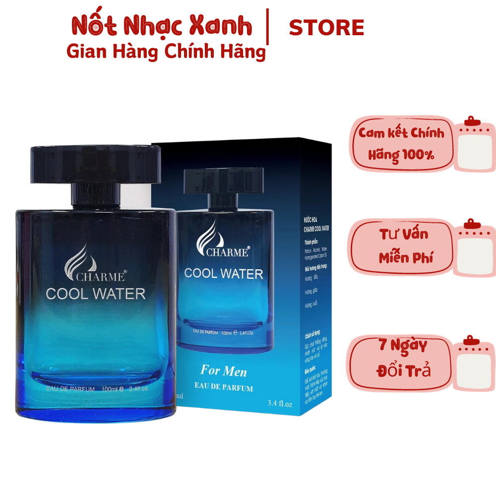 [HCM]Nước hoa Cha rme COOL Water 100ML