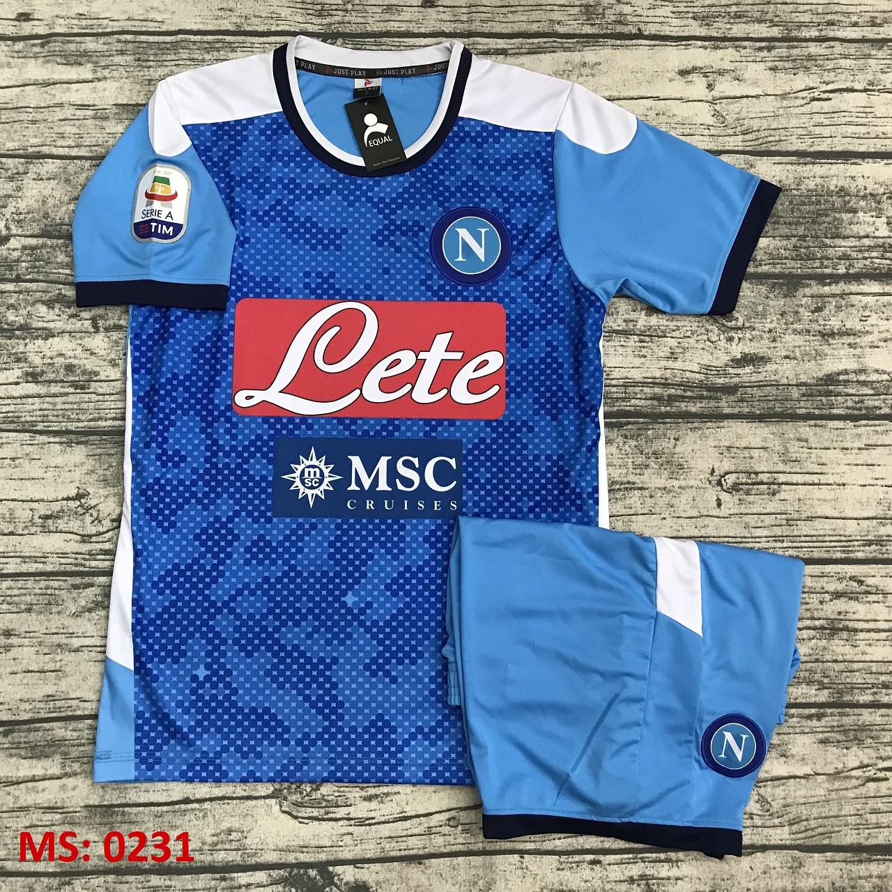 Quần áo bóng đá quần áo đá banh bộ đồ thể thao áo bóng đá clb napoli 2019-2020