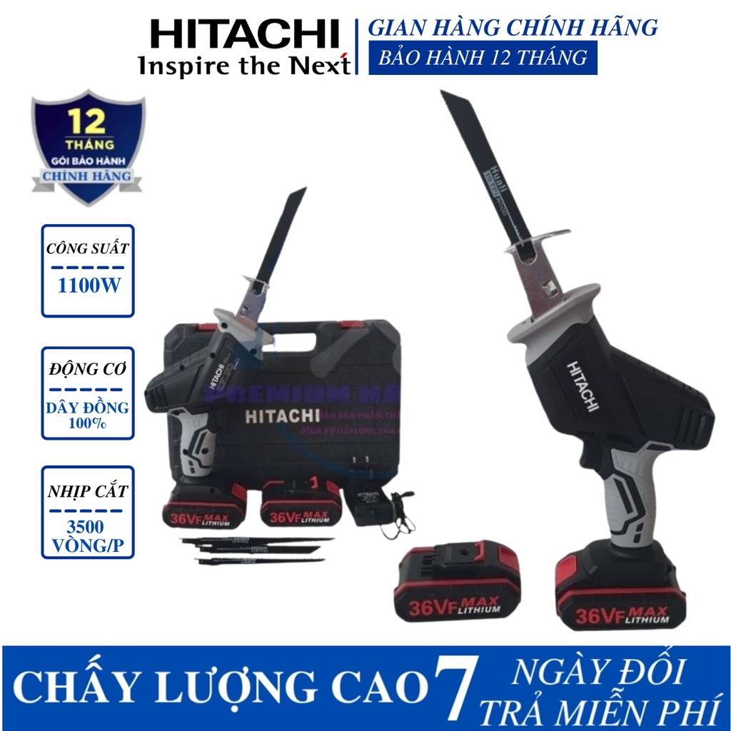 Máy cưa - Máy cưa đa năng chạy pin Hitachi 36V Tặng 4 lưỡi cưa cao cấp ...