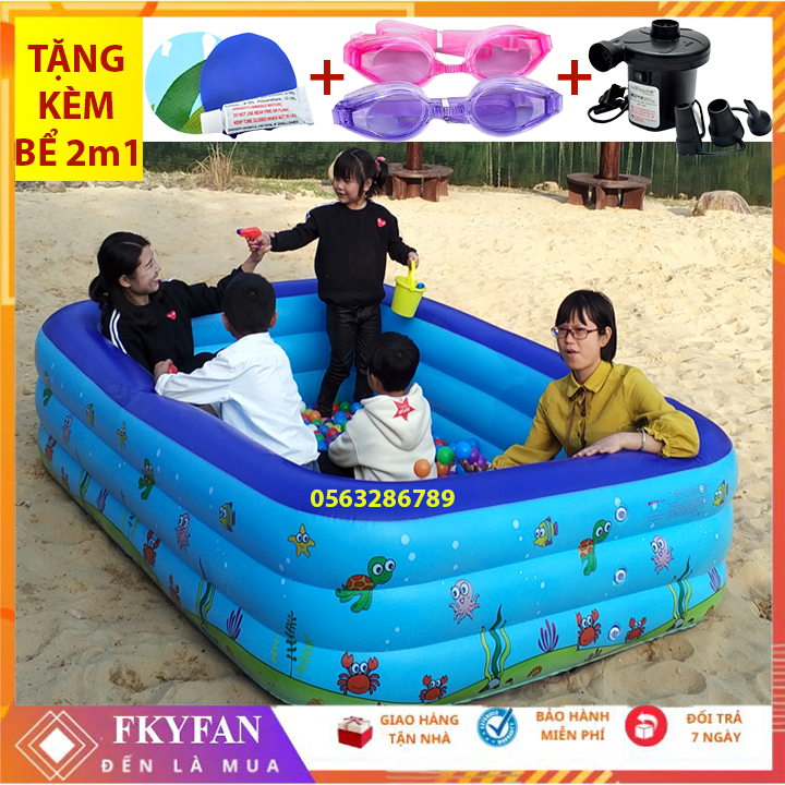 [TẶNG BƠM ĐIỆN+ KÍNH] Bể phao bơi cho bé , bể bơi trẻ em trong nhà gia đình khi mua bể bơi cho bé  tặng kèm keo dán miếng vá, Hồ bơi phao cho bé cho trẻ em tập bơi,