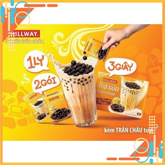 TRÀ SỮA TRÂN CHÂU HILLWAY BỘT TRÀ SỮA KÈM GÓI TRÂN CHÂU