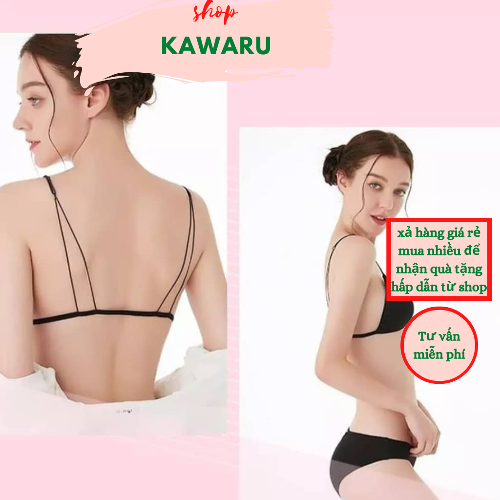 Áo ngực bra cài sau dây mảnh su mềm mịn mút mỏng - áo bra - áo tắm - áo lót học sinh tuổi mới lớn - kawaru shop