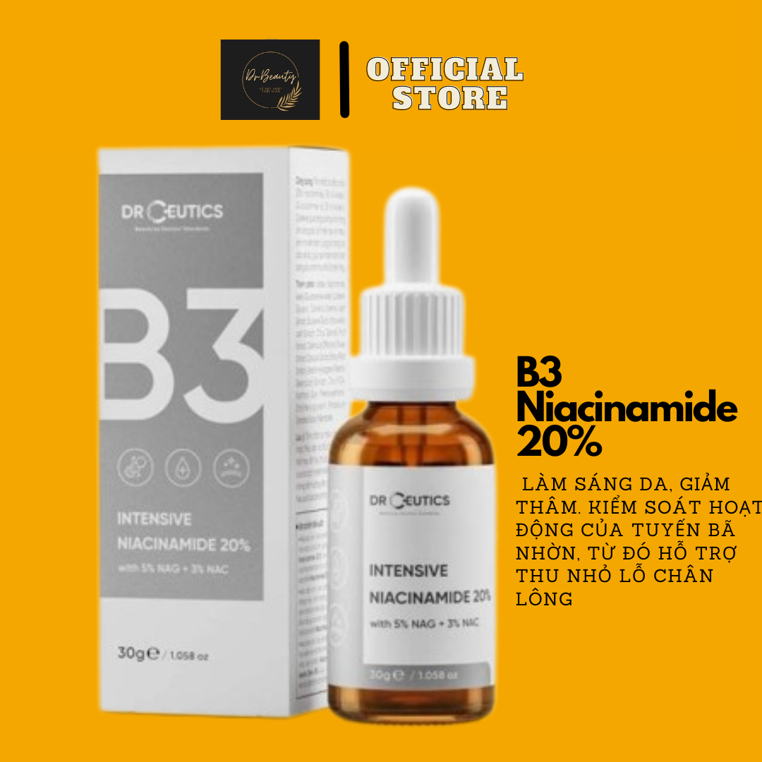 Tinh chất serum DrCeutics giảm thâm & sáng da DrCeutics Intensive Niacinamide 20%
