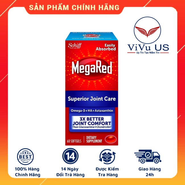 Viên uống bổ khớp xương Schiff MegaRed Joint Care 60 viên (HSD 1/2026)