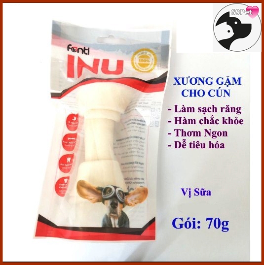 Xương gặm Da Bò vị sữa cho Chó. Fonti C22. Thơm ngon dễ tiêu hóa- Làm sạch và chắc răng- giảm stress. Thanh to 6 Inch- 75g.