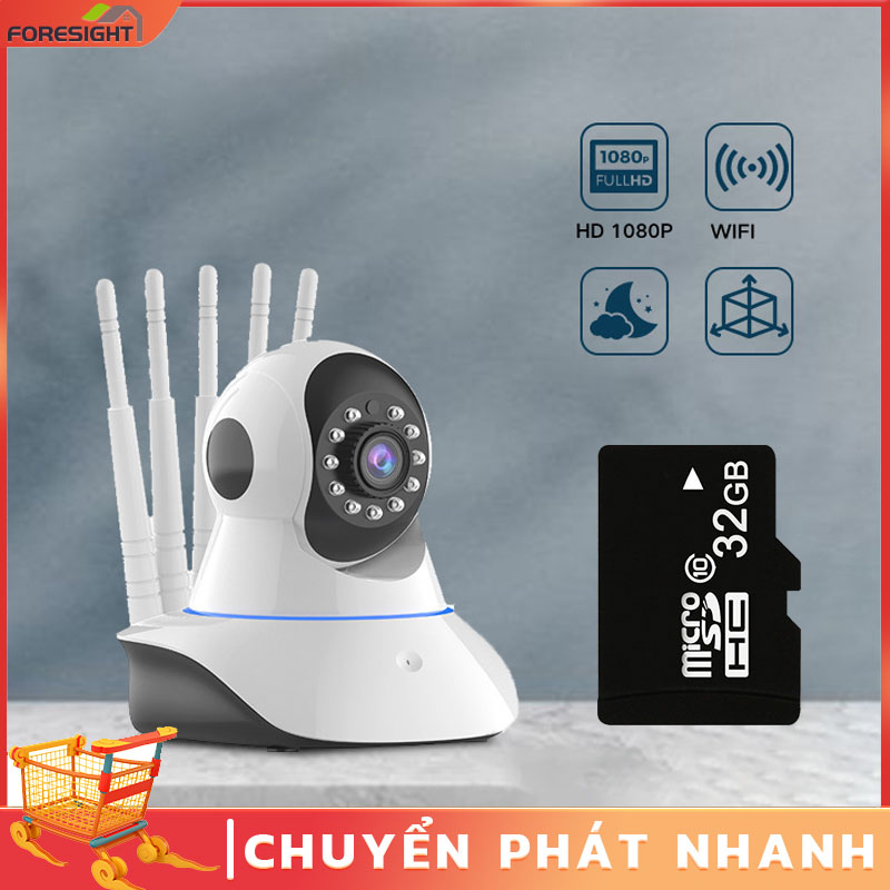 Camera giám sát lắc đầu máy xoay 360 độ nền tảng đám mây từ xa an ninh gia đình không dây wifi tầm nhìn ban đêm hồng ngoại