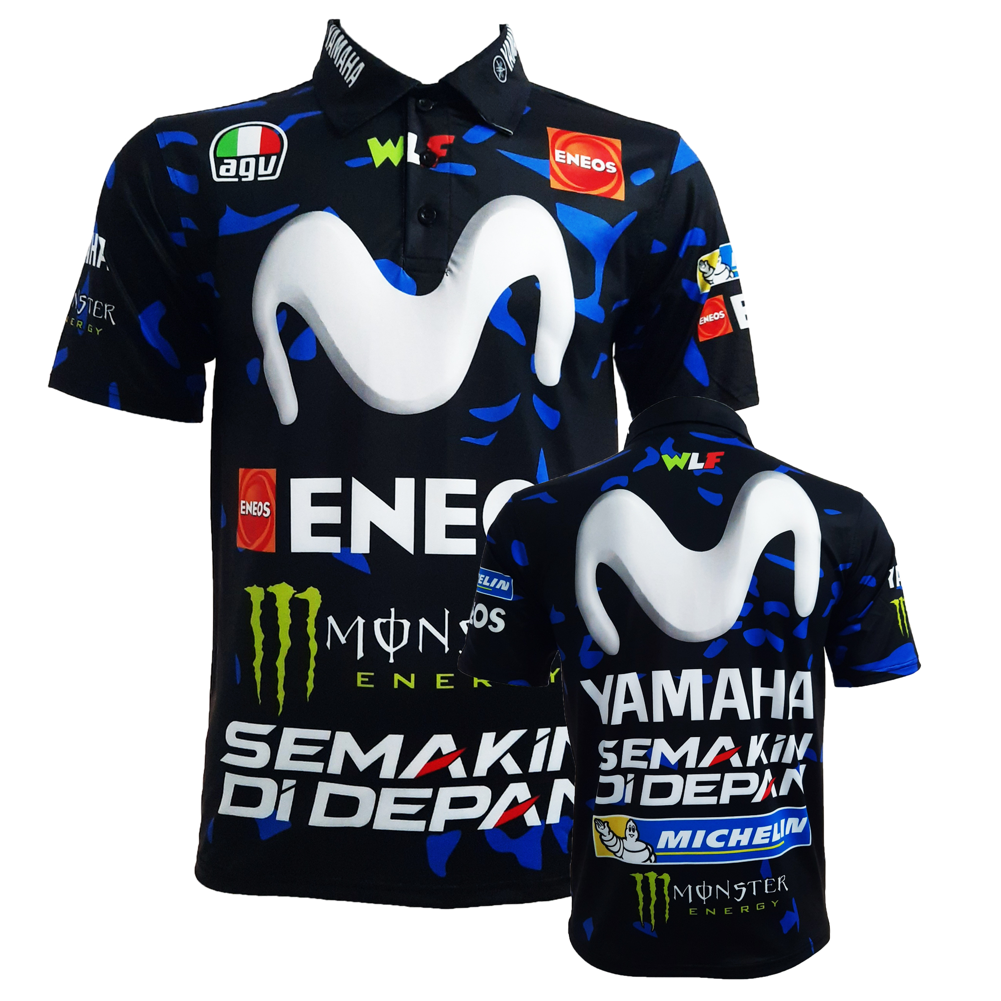 "[HCM]Áo thun nam có cổ - áo xe tem MOTO YAMAHA CAMO in nhiệt cực nét vải mềm mịn"