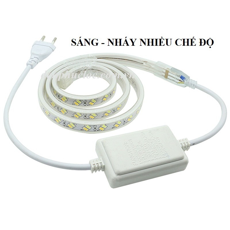 Nguồn dây đèn led 3 màu, 3 chế độ 5730 KÈM GHIM ĐỒNG 3 CHÂN, nháy hoặc đứng yên, đổi màu sau mỗi lần bật tắt dùng để hắt trần thạch cao