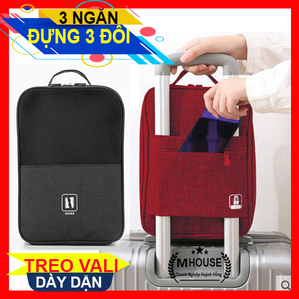 Túi Đựng Giày,Túi Giày Ba Ngăn,Túi Đựng Đồ Cá Nhân