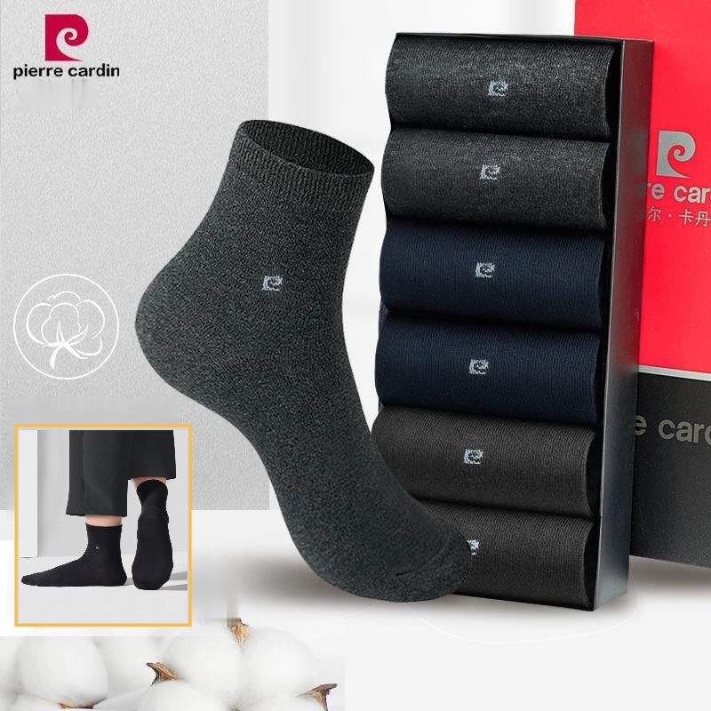Combo 6 đôi Tất cổ trung vớ nam chất liệu sợi cao cấp, kháng khuẩn và khử mùi