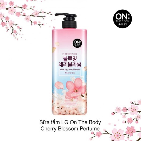 Sữa tắm on the body - cherry blossom wash 875ml ( hoa anh đào