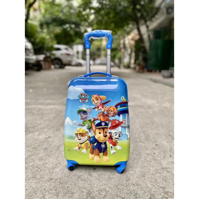 Vali trẻ em đội chó cứu hộ size 18, hành loại 1, in 2 mặt