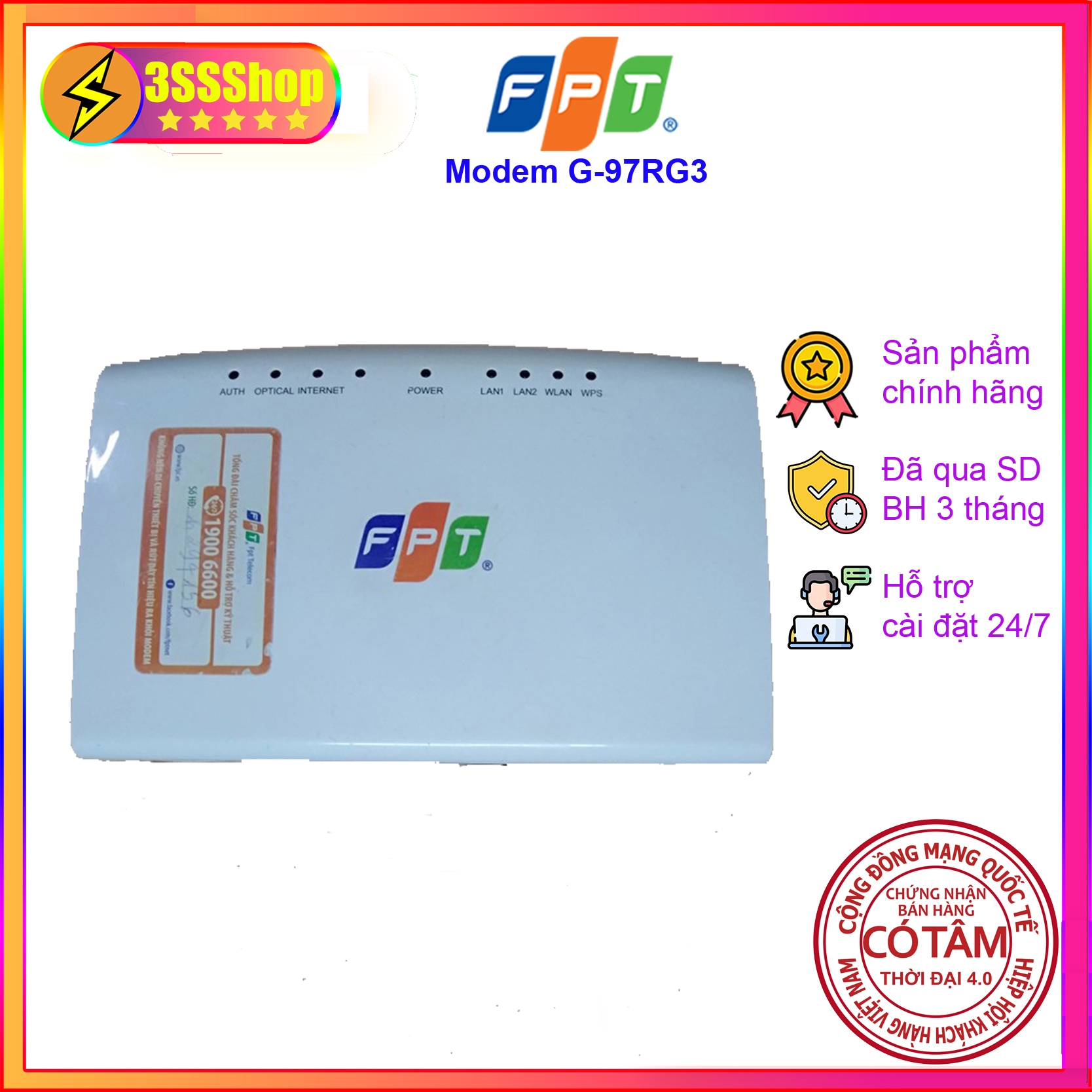 Modem WiFi FPT G-97RG3 G97RG3 hàng chính hãng đã qua sử dụng - Bảo hành 3 tháng