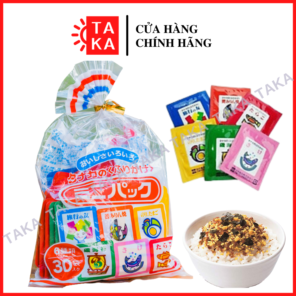Gia vị rắc cơm nhật bản 6 vị 30 gói - rắc cơm tanaka date t11/2022