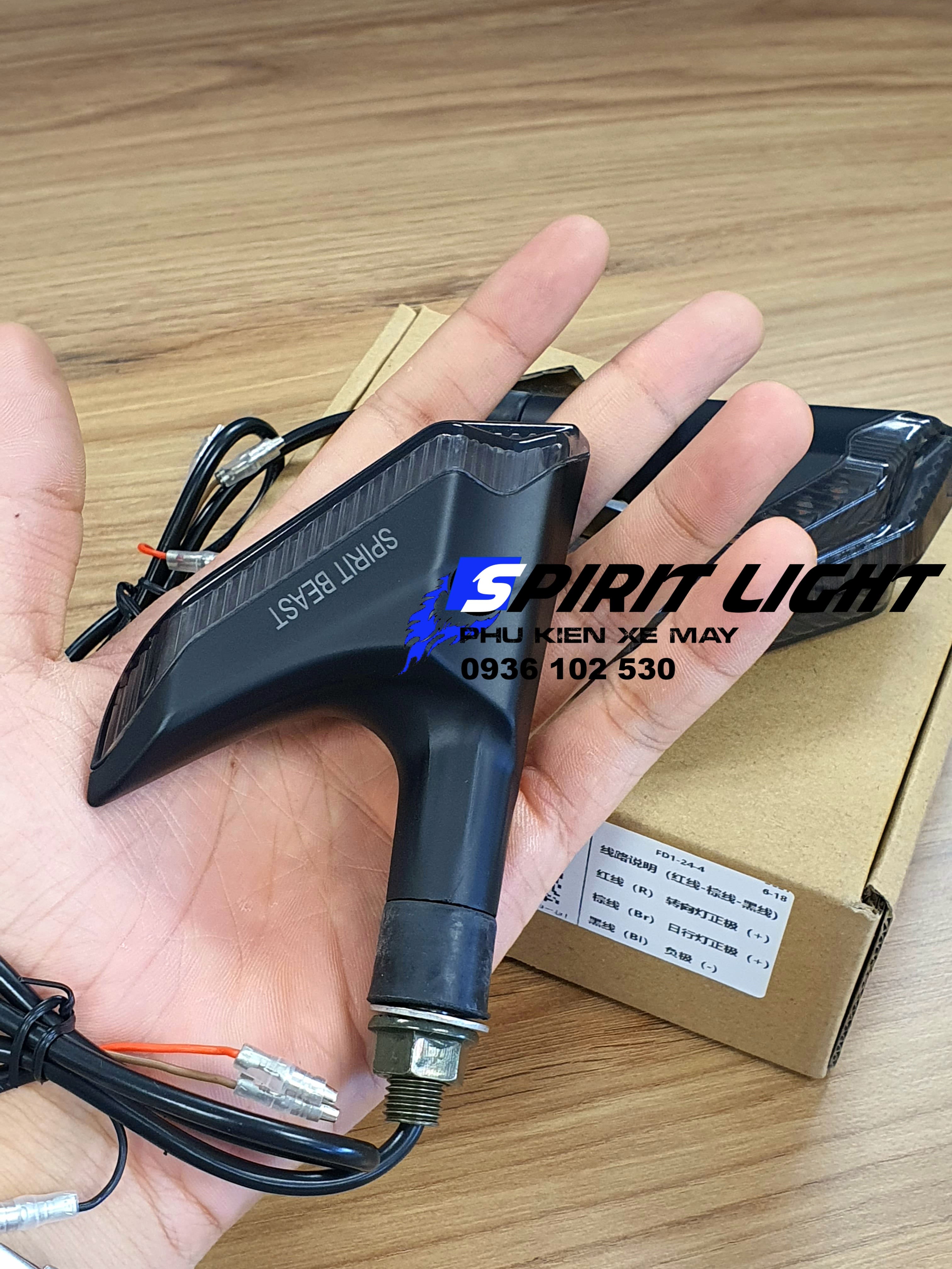 Đèn xi nhan Spirit Beast L29 chính hãng độ xe exciter 150, ex150 155 VVA, FZ150, MT15, Winner hiệu ứng LED Audi chạy đuổi