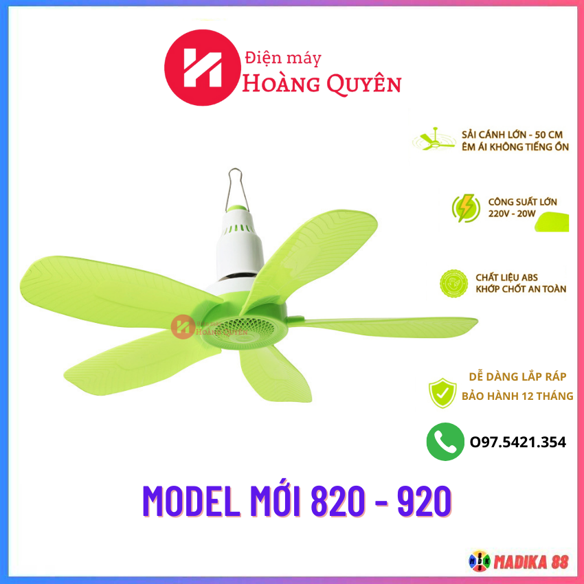 Quạt trần mini 5 cánh sải cánh 450 siêu mát, Quạt màn treo mùng, Quạt cho em bé