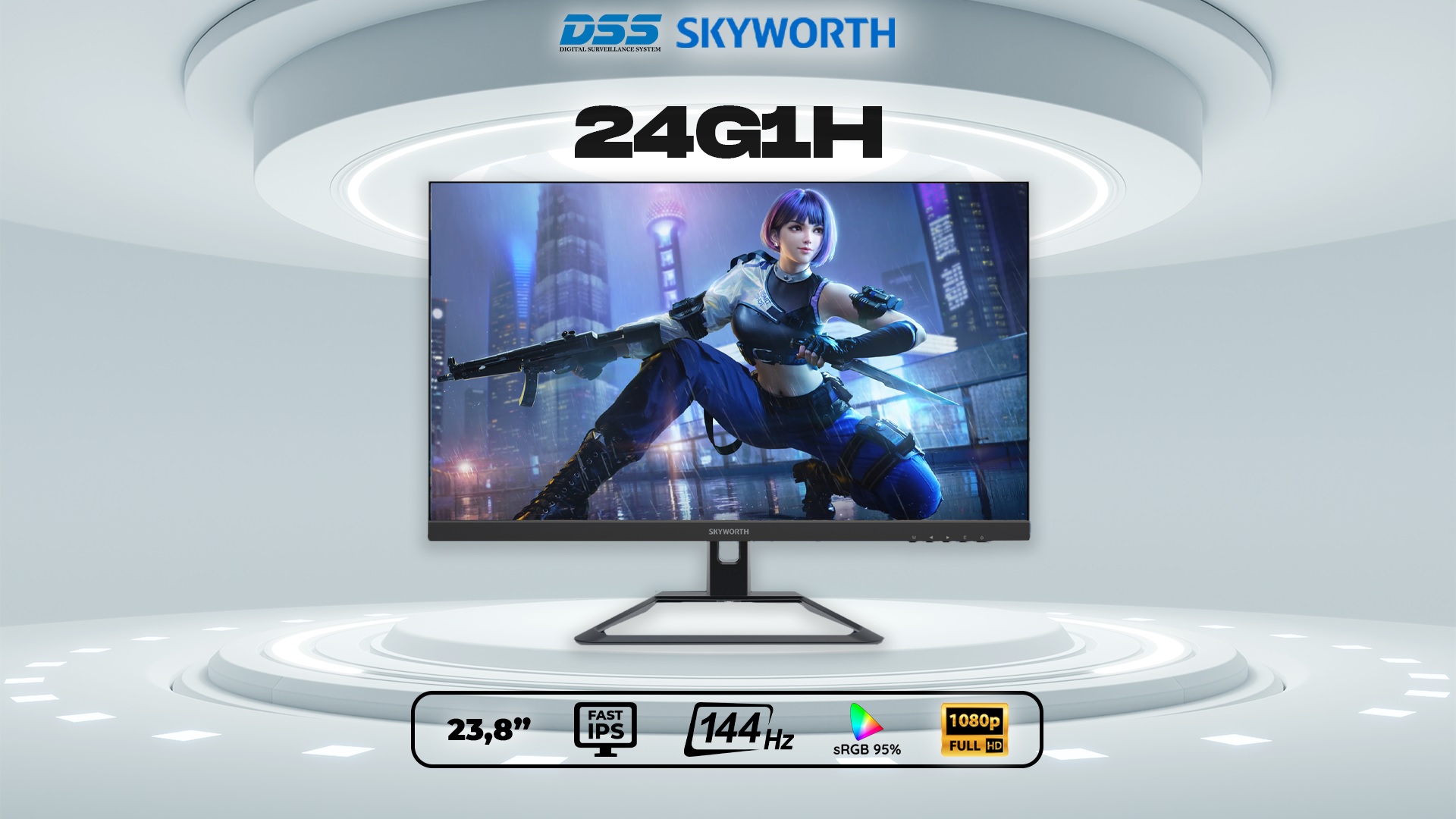 Màn hình máy tính 24G1H Skyworth 24 inch Full HD 144Hz Fast-IPS