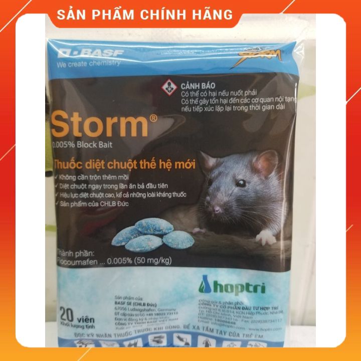 Chế phẩm diệt chuột Storm 5 gói 1 hộp hoặc 3 gói, dùng tại nhà ở, dân cư