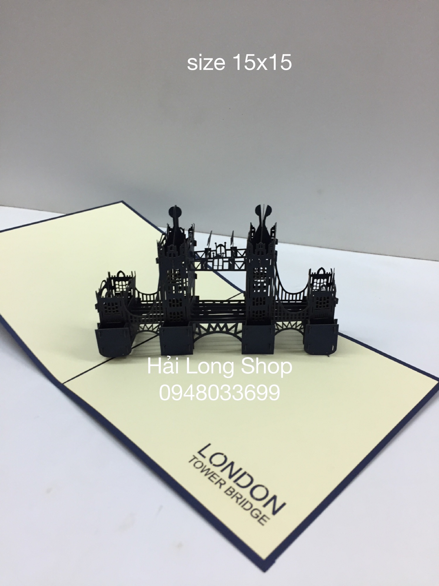 Cầu Tháp Luân Đôn ( Anh ) - England  - London Tower Bridge - Thiệp 3D