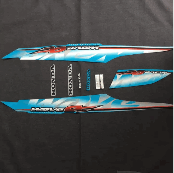 Bộ tem dán xe máy, tem 3 lớp dán xe máy WAVE ANPHA 2011 WAVE @ 2011 (màu XANH DƯƠNG)