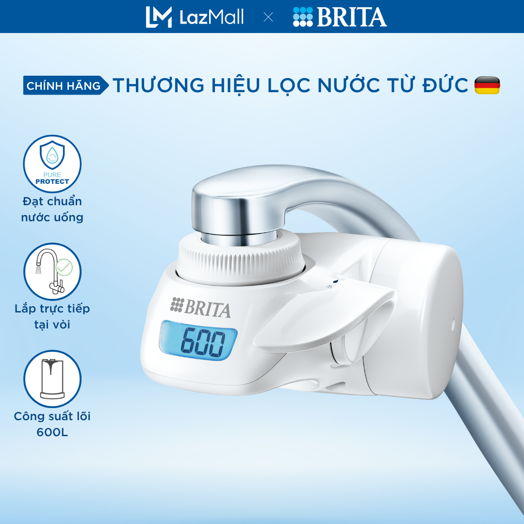 Thiết bị lọc nước tại vòi BRITA ON TAP Pro (có sẵn 1 lõi lọc BRITA On Tap VM-F cao cấp)