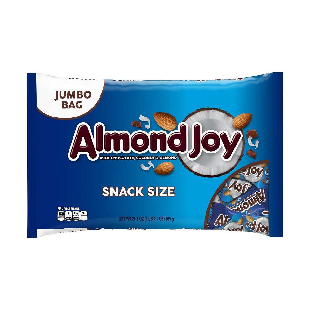 Kẹo Socola Mỹ ALMOND JOY Coconut and Almond Chocolate Snack Size Candy Bars