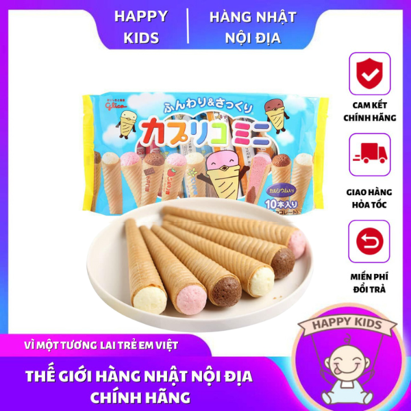 Bánh ốc quế glico nhật bản gói 10 chiếc