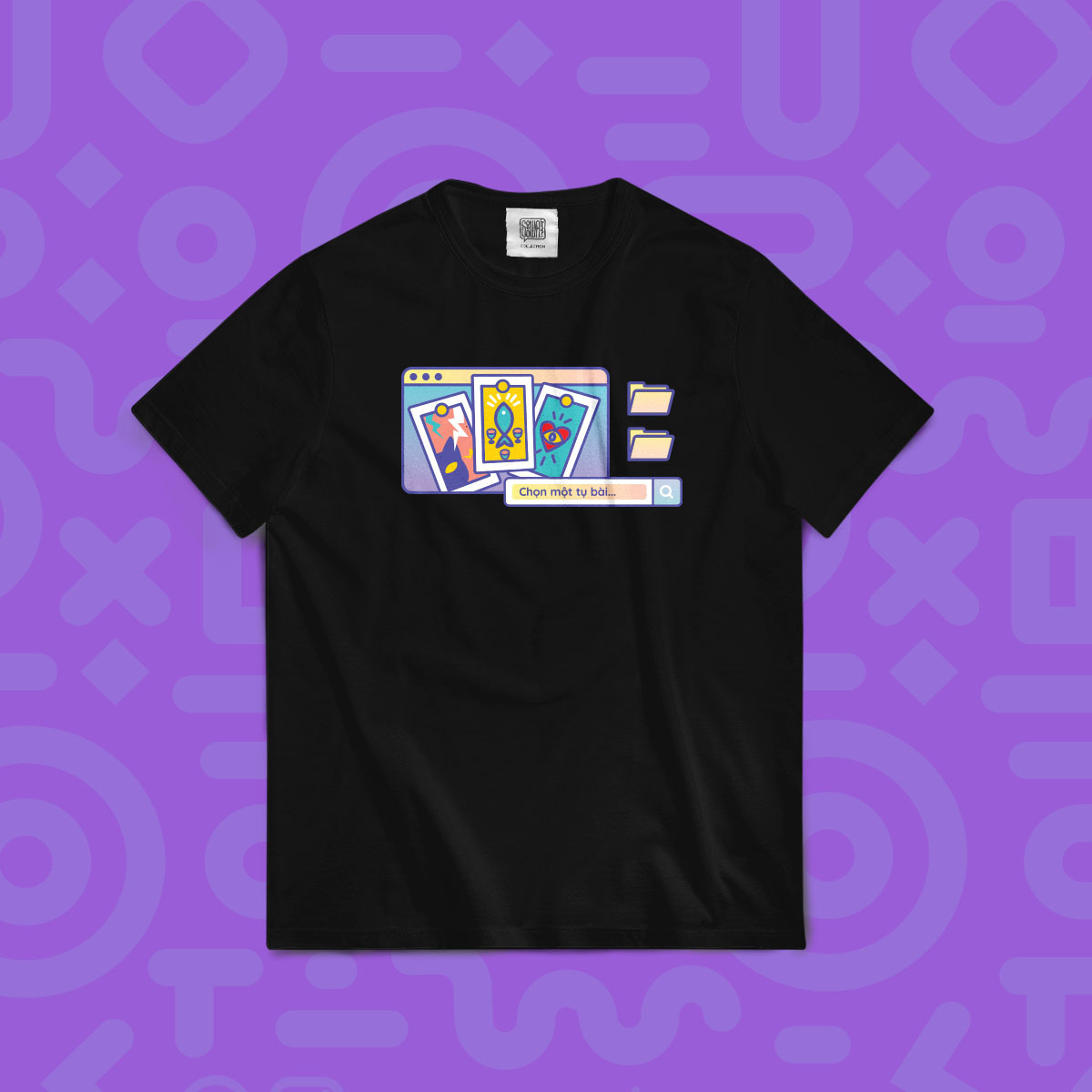 Áo thun Unisex Tarot - Mèo đi học Collection