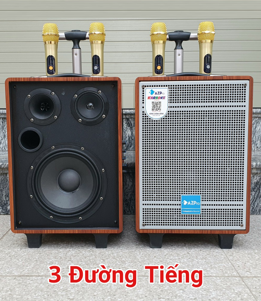 [HCM]Loa kéo AZPro AZ 306 – Loa kéo di động 3 đường tiếng bass 1.5 tấc – Tặng kèm 2 micro không dây – Công suất lên đến 150W - Có remote đầy đủ kết nối Bluetooth AV USB SD card - Cổng 6.5 cắm micro ngoài - Âm thanh cực chuẩn