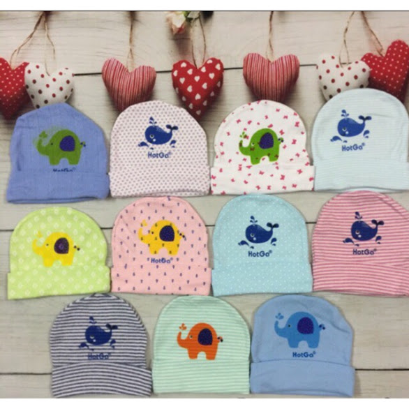 Mũ sơ sinh Hotga/ Nón sơ sinh cho bé dưới 3 tháng