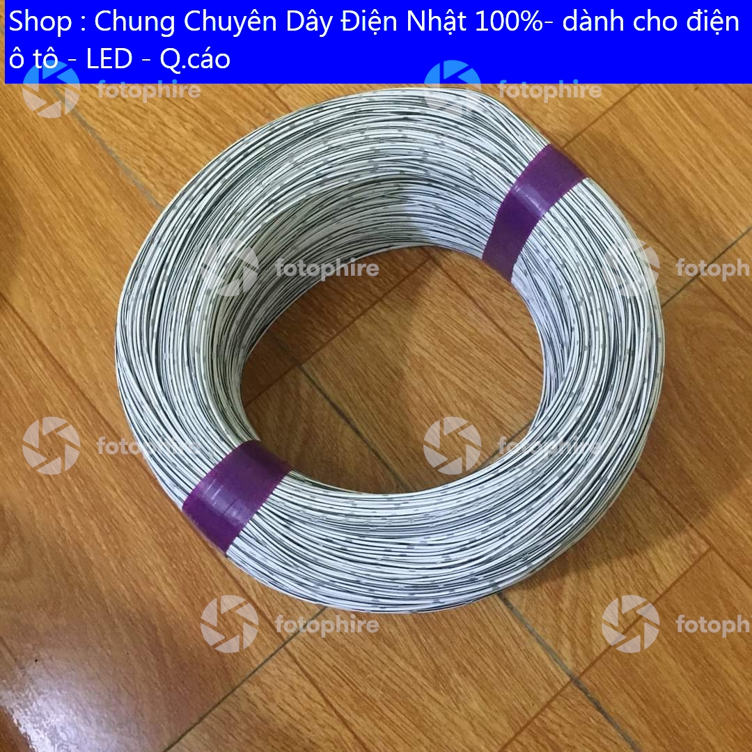 Dây điện nhật 0,3mm 100m trắng đục