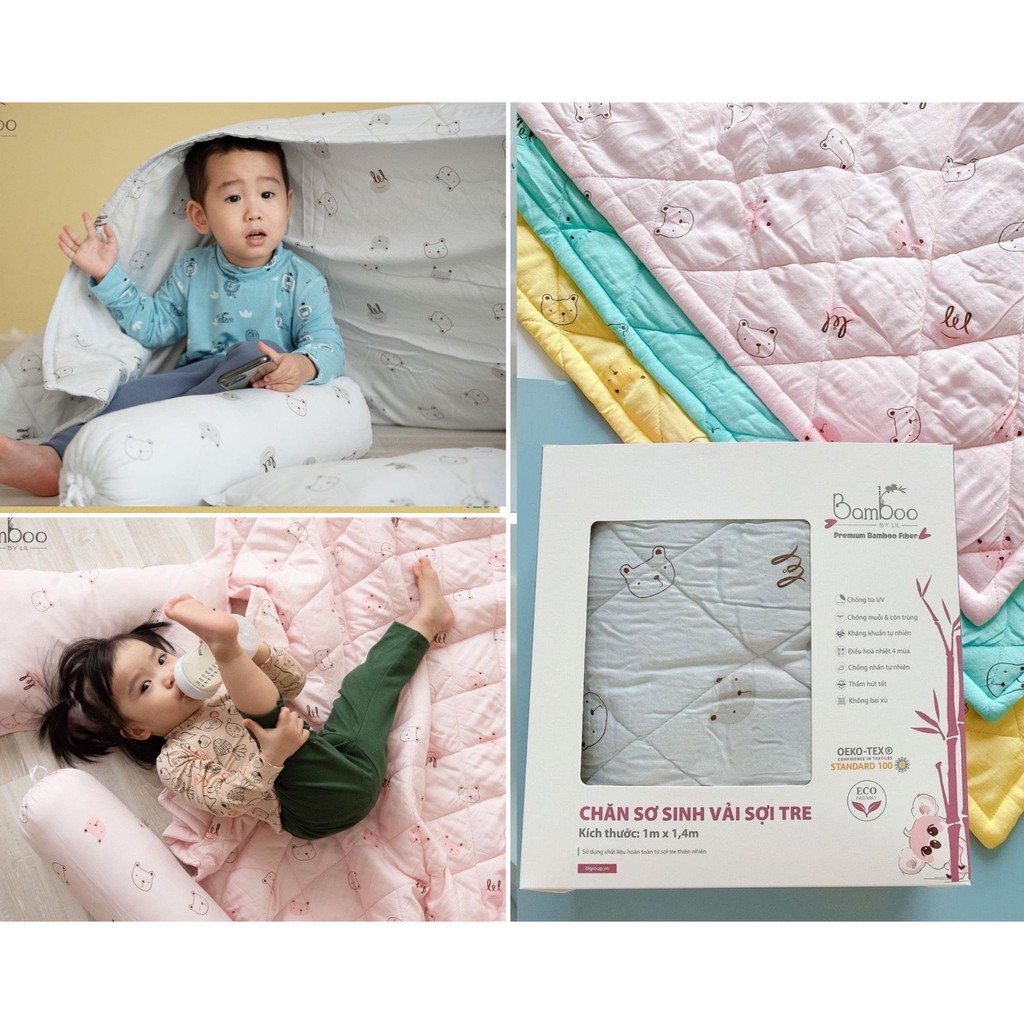 Chăn trần bông Little Love vải sồi